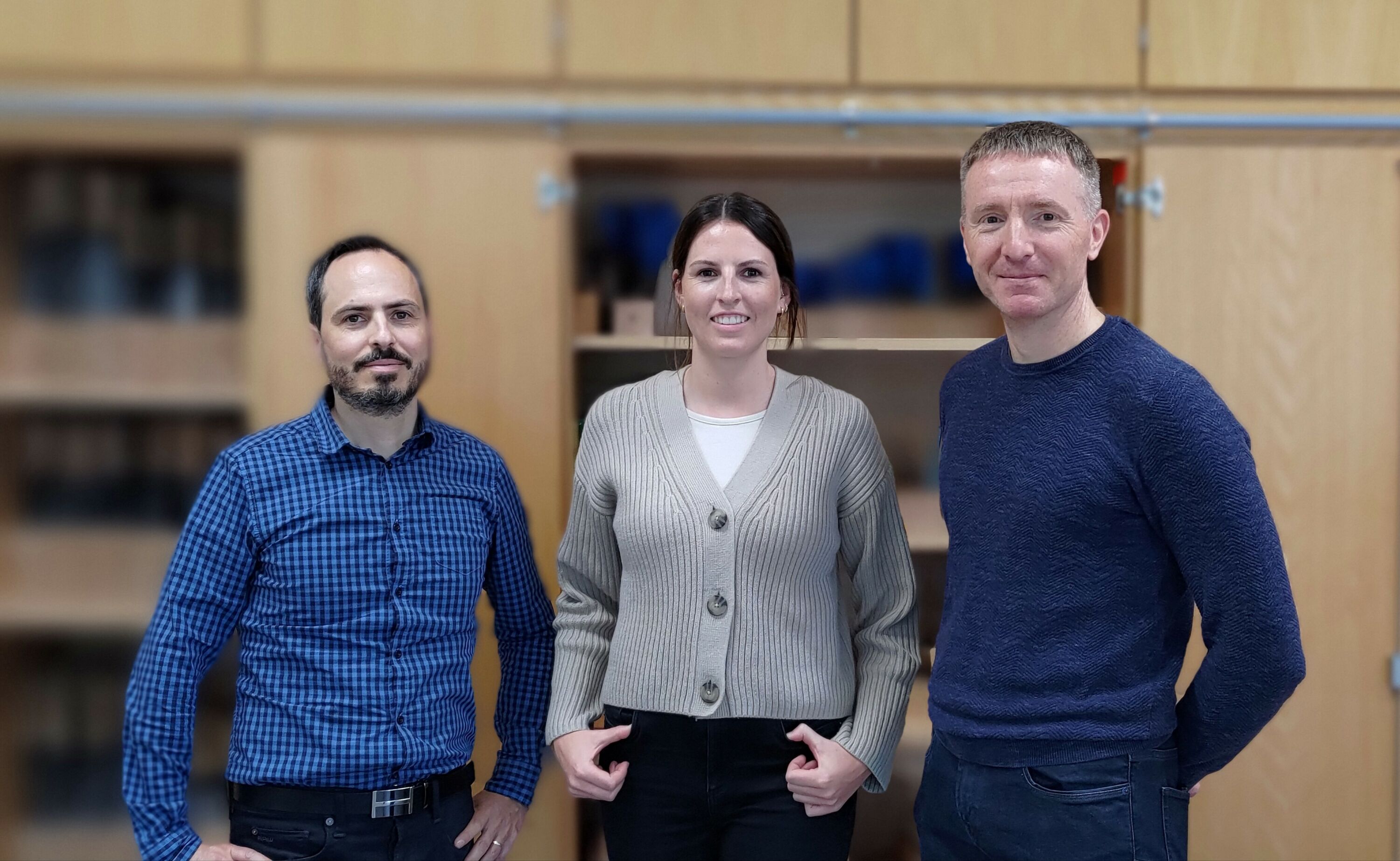 Das Berufsorientierungsteam besteht aus drei Kollegen: Links Herr Gleichner, Mitte Frau Funke und Rechts Herr Arndt.