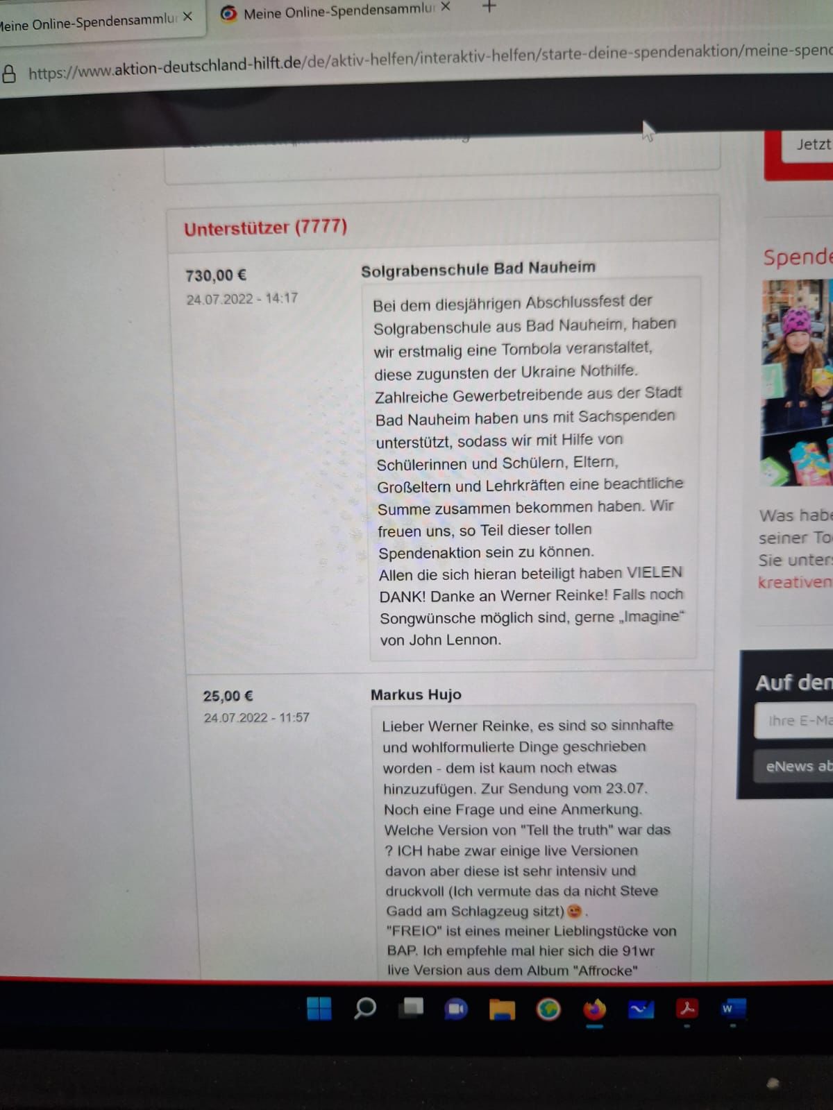 HR1 Spendenaktion - Solgrabenschule unterstützt